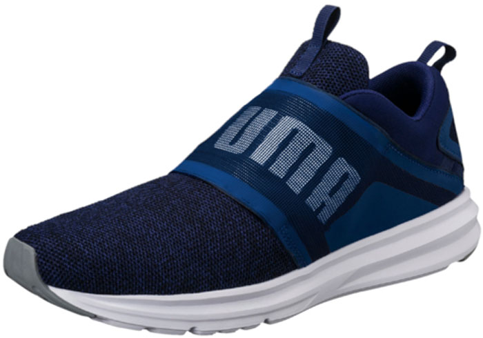 Кроссовки мужские для бега Puma Enzo Strap Knit, цвет: синий. 19002903. Размер 8 (41)19002903 Кроссовки мужские для бега Puma Enzo Strap Knit, цвет: синий. 19002903. Размер 8 (41)19002903Новинка сезона – кроссовки Enzo Strap Knit – благодаря своему стильному и оригинальному фасону будут особенно привлекательны для молодежи. Смелое решение в отделке носка тканью рельефного плетения придают этой обуви свежесть и новизну. Широкая тесьма в качестве дополнительной застежки на подъеме помогает правильно зафиксировать ногу и способствует отличной посадке, как и традиционная шнуровка под тесьмой. Стелька из мягчайшего материала Softfoam и промежуточная подошва из амортизирующей пены IMEVA создают упругость и обеспечивают полный комфорт.