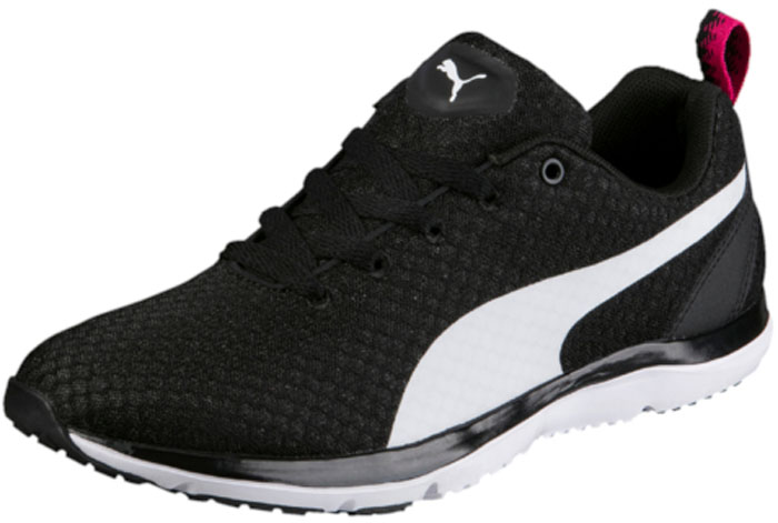 Кроссовки женские для фитнеса Puma Flex XT, цвет: черный. 19044602. Размер 6 (38)19044602 Кроссовки женские для фитнеса Puma Flex XT, цвет: черный. 19044602. Размер 6 (38)19044602Тренировочные кроссовки Flex XT от Puma разработаны специально для женщин. Благодаряоптимальной поддержке стопы в них вы в полной мере ощутите свободу движений во времялюбых тренировок в зале и на улице, начиная от кардионагрузок и заканчивая функциональнымитренировками. Верх модели выполнен из легкого износостойкого материала. Подкладка из текстильного материала гарантирует максимальный комфорт. Шнуровка надежно фиксирует модель на ноге. Подошва с резиновым покрытием способствует отличному сцеплению с любой поверхностью, облегчает маневренность и обеспечивает безопасность при резких поворотах. Удобные кроссовки - незаменимая вещь в гардеробе каждой женщины.