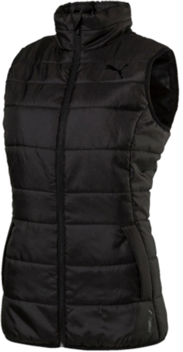 Жилет утепленный женский Puma Essentials Padded Vest W, цвет: черный. 59240501. Размер M (44/46)59240501 Жилет утепленный женский Puma Essentials Padded Vest W, цвет: черный. 59240501. Размер M (44/46)59240501Модель декорирована глянцевым логотипом и другой фирменной символикой Puma, нанесенными методом пигментной печати. Высокий воротник надежно защищает подбородок и шею от холода. Боковые карманы удобны и вместительны. На изнанке имеется внутренний карман, а также петля для вешалки. Изделие имеет удобную стандартную посадку, а благодаря эластичным шнурам в проймах и по подолу его можно идеально подогнать по фигуре.