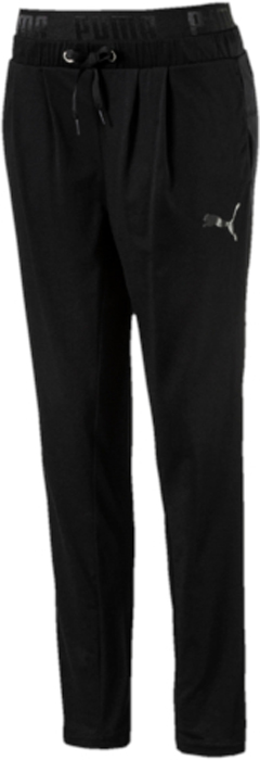 Брюки спортивные женские Puma Active ESS Bd Drapey Pants, цвет: черный. 59357701. Размер S (42/44)59357701 Брюки спортивные женские Puma Active ESS Bd Drapey Pants, цвет: черный. 59357701. Размер S (42/44)59357701Модель декорирована набивным логотипом Puma с прорезиненными элементами и изготовлена с использованием высокофункциональной технологии DryCell, которая отводит влагу, поддерживает тело сухим и гарантирует комфорт во время активных тренировок и занятий спортом.Пояс посажен на подкладку из эластичного материала с фирменной символикой, а также снабжен затягивающимися шнурами для лучшей посадки по фигуре. Карманы в боковых швах удобны и вместительны.Изделие имеет очень комфортный свободный покрой.