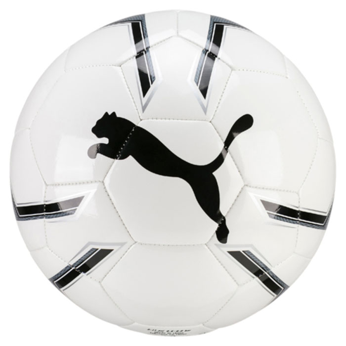 Мяч футбольный Puma Pro Training 2 Ms Ball, цвет: белый. 08281901. Размер 508281901 Мяч футбольный Puma Pro Training 2 Ms Ball, цвет: белый. 08281901. Размер 508281901Мяч для тренировок начинающих футболистов также подходит для игр с друзьями и отличается оптимальным сочетанием цена-качество. Сочетание покрытия из термополиуретана, подложки из вспененного материала и ткани и резиновой камеры, а также надежная машинная прошивка панелей создают такие характеристики мяча, которые обеспечивают удобство приема, сохранение формы, чуткое реагирование на любые действия игрока, предсказуемость отскока, отличные аэродинамические качества.