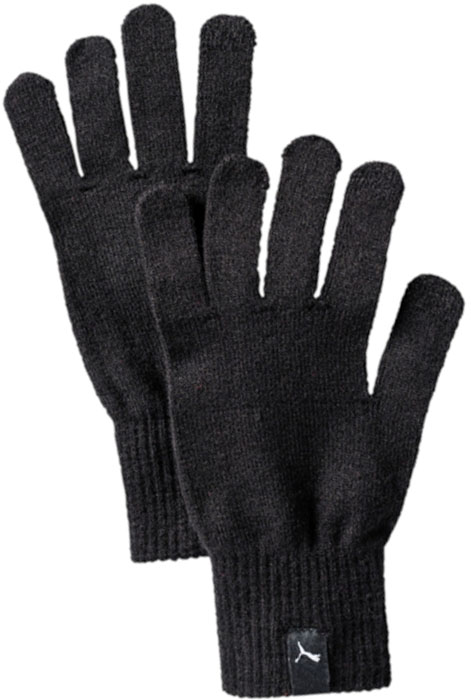 Перчатки Puma Knit Gloves, цвет: черный. 04131601. Размер M (9)04131601 Перчатки Puma Knit Gloves, цвет: черный. 04131601. Размер M (9)04131601Вязаные перчатки с особой конструкцией большого и указательного пальца, упрощающей работу с электронными устройствами, декорированы тканым ярлыком с логотипом Puma на манжетах.