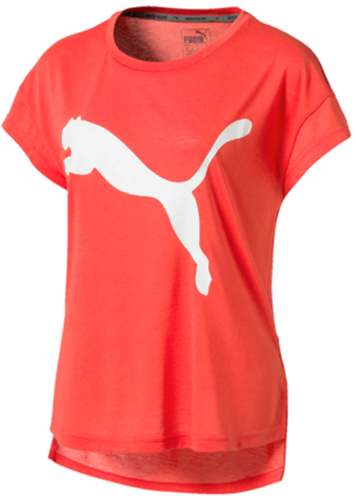 Футболка женская Puma Urban Sports Trend Tee, цвет: коралловый. 59398226. Размер M (44/46)59398226 Футболка женская Puma Urban Sports Trend Tee, цвет: коралловый. 59398226. Размер M (44/46)59398226Модель декорирована графическим рисунком. Она изготовлена с использованием высокофункциональной технологии DryCell, которая отводит влагу, поддерживает тело сухим и гарантирует комфорт во время активных тренировок и занятий спортом. Удлиненный и закругленный задний подол надежно защищает поясницу. Изделие имеет удобную стандартную, почеркнуто спортивную посадку.