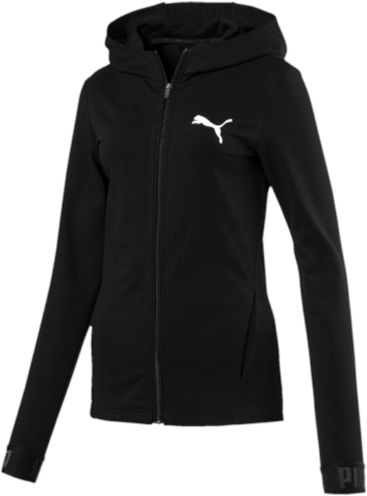 Толстовка женская Puma Urban Sports FZ Hoody, цвет: черный. 59404401. Размер XXL (50/52)59404401 Толстовка женская Puma Urban Sports FZ Hoody, цвет: черный. 59404401. Размер XXL (50/52)59404401Модель декорирована набивным логотипом Puma с прорезиненными элементами и изготовлена с использованием высокофункциональной технологии DryCell, которая отводит влагу, поддерживает тело сухим и гарантирует комфорт во время активных тренировок и занятий спортом. Подкладка капюшона выполнена из мягкого и уютного трикотажа. Манжеты и капюшон снабжены эластичными шнурами с фирменной символикой. Карманы в боковых швах удобны и вместительны. Удлиненный и закругленный задний подол надежно защищает поясницу. Фасон в обтяжку по фигуре с приталенным силуэтом.
