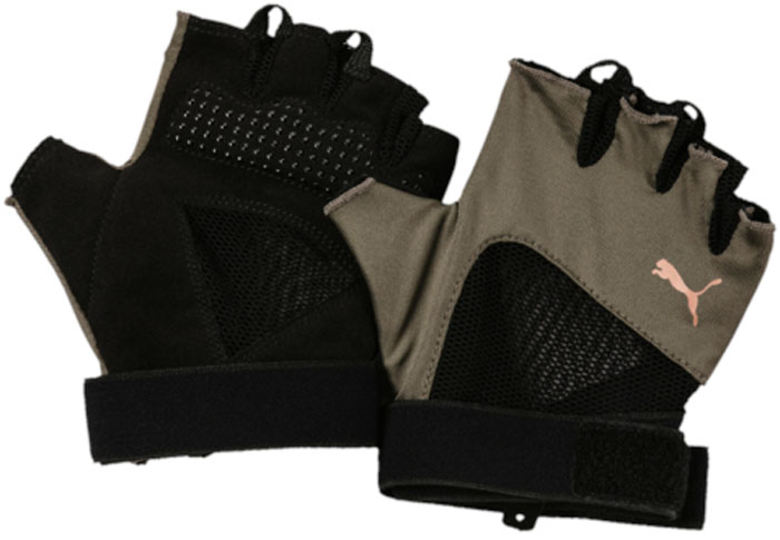 Перчатки для фитнеса женские Puma Combat Training Gloves, цвет: темно-зеленый. 04132801. Размер M (9)04132801 Перчатки для фитнеса женские Puma Combat Training Gloves, цвет: темно-зеленый. 04132801. Размер M (9)04132801Мягкая замша и дополнительная подложка на ладони и большом пальце перчаток обеспечивают комфорт и износостойкость, а покрытие из силиконовых точек улучшает захват. Вставки из сетчатого эластичного материала со стороны ладони и с тыльной стороны способствуют отличной вентиляции и идеальной посадке по руке, а регулируемая застежка на липучке облегчает процесс снимания и надевания перчатки. Также манжеты снабжены эластичной тесьмой, дважды охватывающей запястье, что способствует лучшей посадке. Перчатки декорированы логотипом PUMA, нанесенным на тыльную сторону.