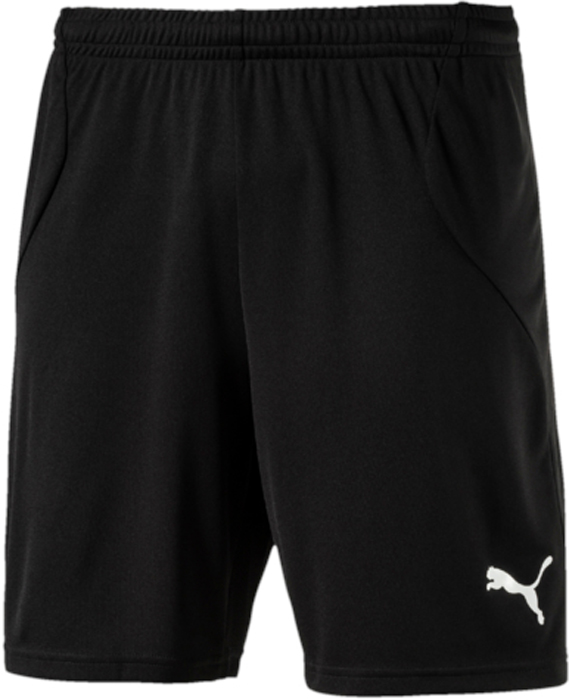 Шорты мужские Puma FtblTRG Shorts, цвет: черный. 65535903. Размер XL (50/52)65535903 Шорты мужские Puma FtblTRG Shorts, цвет: черный. 65535903. Размер XL (50/52)65535903Модель декорирована логотипом Puma, нанесенным на левую штанину методом термопечати. Она изготовлена с использованием высокофункциональной технологии DryCell, которая отводит влагу, поддерживает тело сухим и гарантирует комфорт во время активных тренировок и занятий спортом. Пояс из эластичного материала снабжен затягивающимся шнуром. Также имеются вставки из сетчатого материала. Изделие имеет удобную стандартную посадку.