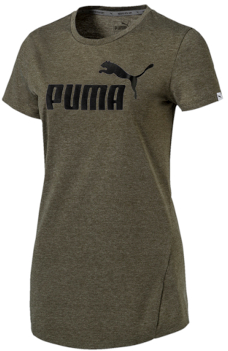 Футболка женская Puma ESS No.1 Tee Heather W, цвет: темно-зеленый. 83839915. Размер M (44/46)83839915 Футболка женская Puma ESS No.1 Tee Heather W, цвет: темно-зеленый. 83839915. Размер M (44/46)83839915Футболка изготовлена из высокофункционального материала dryCELL, который отводит влагу, поддерживает тело сухим и гарантирует максимальный комфорт. Среди других отличительных особенностей изделия - отделка сзади по вороту тесьмой с фирменной символикой, боковые швы с нахлестом вперед и закругленный подол. Модель имеет стандартную посадку. Модель декорирована прорезиненным логотипом Puma.