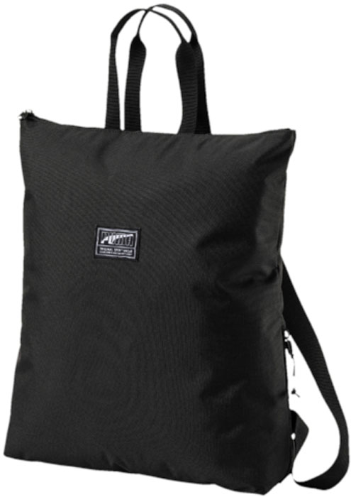 Сумка Puma Academy Backpack II, цвет: черный. 0747260107472601 Сумка Puma Academy Backpack II, цвет: черный. 0747260107472601Рюкзак Puma Academy Backpack II имеет главное отделение на молнии, карман на молнии сбоку, функциональную подкладку из полиэстера с изнанкой из полиуретана, ручку для переноски из лямочной ленты, наплечные лямки из плотной тесьмы регулируемой длины. Символика PUMA представлена на металлическом язычке застежек-молний, на светоотражающем шнуре, продернутом в металлический язычок застежки-молнии бокового кармана, а также в виде тканого ярлыка с надписью PUMA спереди.