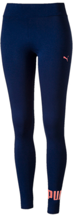 Леггинсы женские Puma ESS No.1 Leggings, цвет: темно-синий, розовый. 83842218. Размер L (46/48)83842218 Леггинсы женские Puma ESS No.1 Leggings, цвет: темно-синий, розовый. 83842218. Размер L (46/48)83842218Леггинсы ESS No.1 Leggings W выполнены из хлопка с добавлением эластана. Благодаря приятной на ощупь ткани, тренироваться в них будет очень комфортно. Модель имеет фасон в обтяжку по фигуре. Пояс выполнен из основного материала изделия. Леггинсы декорированы прорезиненным логотипом PUMA, а также вышитой фирменной символикой PUMA.