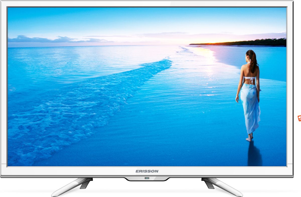 Erisson 24LES78T2, White телевизор90000000971 Erisson 24LES78T2, White телевизор90000000971Телевизор Erisson 24LES78T2 успешно совмещает в себе все функции, присущие полноценному развлекательномумедиацентру. Обладая большим набором интерфейсов, он с легкостью может взаимодействовать с любыми информационными носителями, включая просмотр ваших любимых фильмов в формате HD напрямую с USB флэшки. Тюнер DVB-T2 позволяет без дополнительного оборудования смотреть телеканалы в цифровом качестве безпомех. Стильный корпус легко впишется в любой интерьер, а специальная возможность крепления телевизора настену позволит разместить устройство с максимальным удобством.