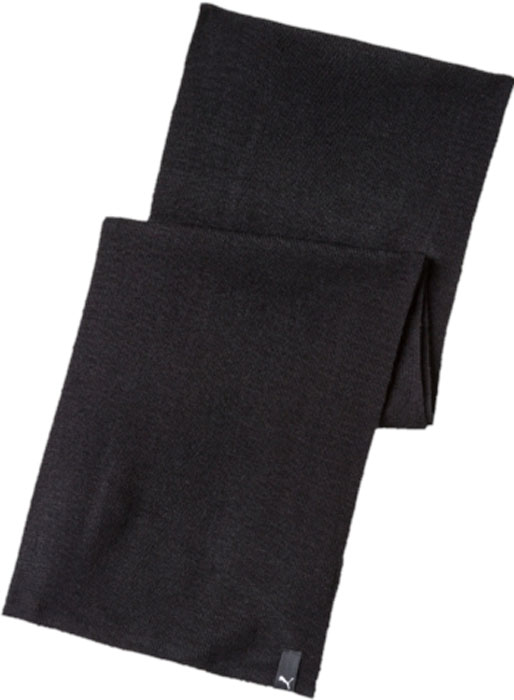 Шарф Puma Knit Scarf, цвет: черный. 05325601. Размер 20 х 80 см05325601 Шарф Puma Knit Scarf, цвет: черный. 05325601. Размер 20 х 80 см05325601Удобный однослойный вязаный шарф украшен тканым ярлыком с логотипом Puma.
