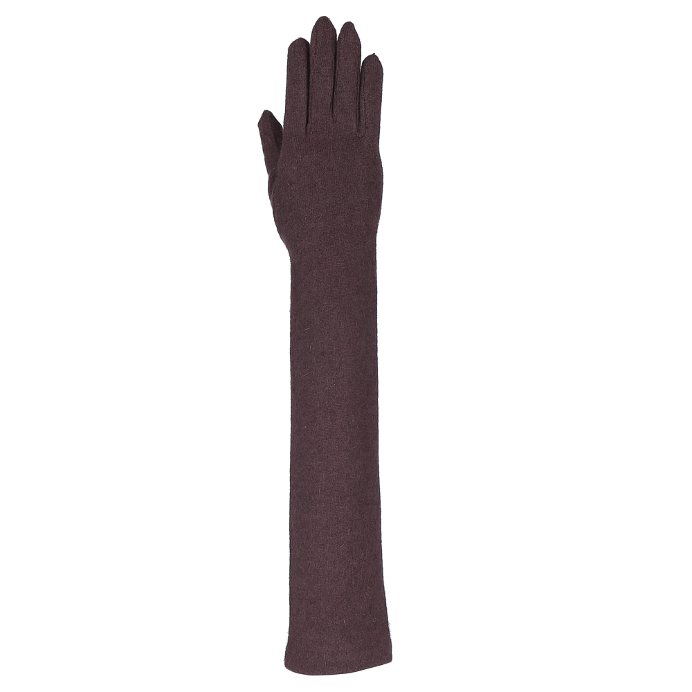 Перчатки женские длинные Fabretti, цвет: коричневый. D2017-4#. Размер универсальный