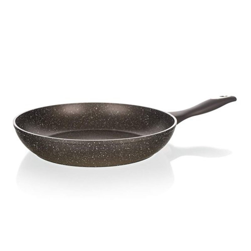 Сковорода Banquet Granite, с антипригарным покрытием, цвет: коричневый. Диаметр 28 см40050628B Сковорода Banquet Granite, с антипригарным покрытием, цвет: коричневый. Диаметр 28 см40050628BРазмеры: диаметр 28 см, высота 5,3 см. Цвет внутреннего антипригарного покрытия - гранит. Покрытие очень устойчивое к уарапинам. Сковорода имеет форму устойчивую к ударам и деформации. Высокая теплопроводность обеспечивает быстрое и экономичное приготов Литой аллюминий, антипригарное покрытие, толщина стенки 3 мм.