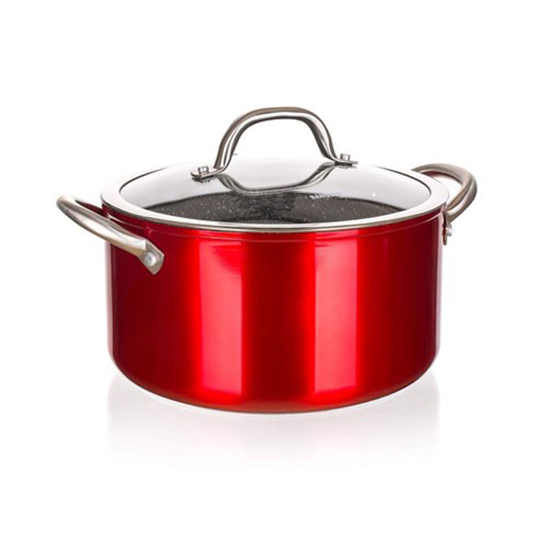Кастрюля Banquet Intense с крышкой, с антипригарным покрытием. Диаметр 24 см40053070 Кастрюля Banquet Intense с крышкой, с антипригарным покрытием. Диаметр 24 см40053070Размеры: диаметр 24 см, высота 13 см, объем 4,55 л. Цвет внутреннего антипригарного покрытия - гранит. Ручка с отверстием, что позволяет подвешивать на крючок. Стеклянная крышка. Предназначена для всех видов печей. Кованный аллюминий, двухслойное антипригарное покрытие.