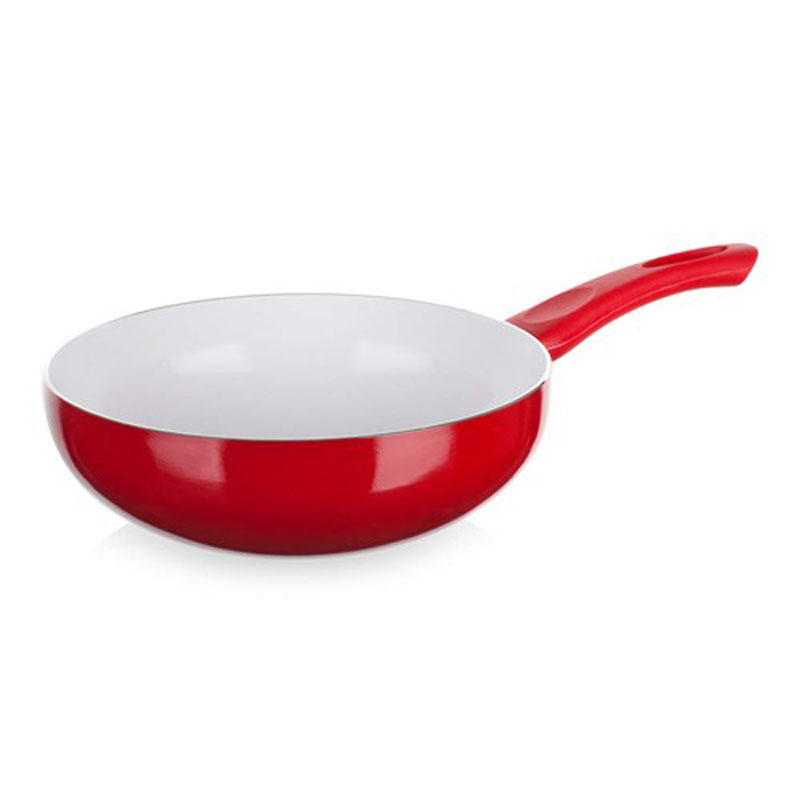 Сковорода-вок Banquet Ceramia, с керамическим покрытием, цвет: красный. Диаметр 24 см40HTWKCE0224RE-A Сковорода-вок Banquet Ceramia, с керамическим покрытием, цвет: красный. Диаметр 24 см40HTWKCE0224RE-AСковорода wok -с керамической поверхностью изготовлена из природных материалов, поверхность более усточива к царапинам и высоким температурам. Отличная теплопроводность и высокое сопротивление означает большую практичность во время жарки и тушения. Размер 24*8 см. Алюминиевый корпус с керамической поверхностью, не содержит тяжелые металлы. Высокая теплопрводность и высокое сопротивление.