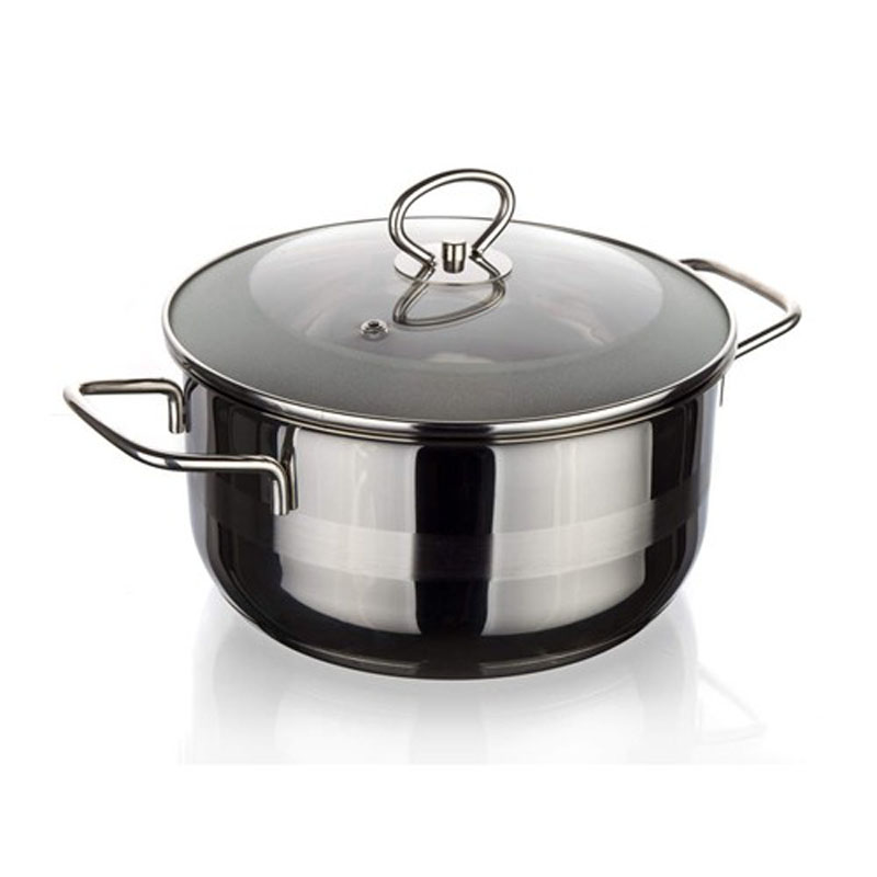 Кастрюля Banquet Matte с крышкой, 5 л48ES0505CS24-A Кастрюля Banquet Matte с крышкой, 5 л48ES0505CS24-AКастрюля из нержавеющей стали с матовой поверхностью, можно использовать на всех видах плит (в т.ч. индукционных) Объем 5 л, диаметр 24 см, толщина стенки 0,50 мм, толщина дна 3 мм, высота 11 см