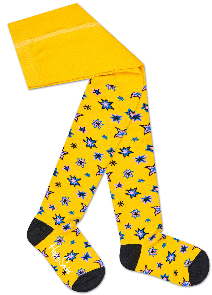 Колготки детские Happy socks, цвет: желтый. KBNG60. Размер 13, 1-1,5 года
