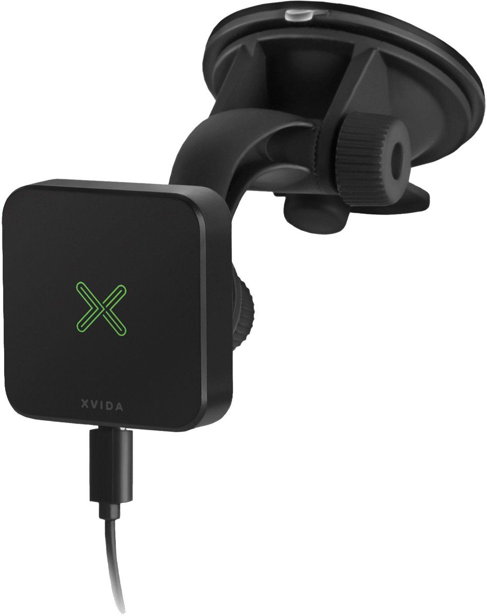 Xvida Wireless Charging Suction Cup Mount, Black автомобильное зарядное устройство с держателем (WCSCM-01A)WCSCM-01A Xvida Wireless Charging Suction Cup Mount, Black автомобильное зарядное устройство с держателем (WCSCM-01A)WCSCM-01AАвтомобильное беспроводное зарядное устройство с магнитным держателем для чехлов XVIDA. Держатель снабжен креплением на присоске с многоразовой липучей основой и поворотный механизм на 360°, что позволит установить его на стекло или торпеду, обеспечив удобное размещение смартфона. В комплекте предусмотрены: кабель USB на microUSB и адаптер в прикуриватель для подключения беспроводной зарядки, а также миниатюрные крепления на двустороннем скотче для аккуратной проводки кабеля внутри салона.• Скорость зарядки на 50% быстрее. • Магнитное крепление смартфона. • Стандарт питания Qi. • Поворотный механизм на 360°. • 2 гнезда USB на зарядке. • Длина кабеля: 1 м. • Адаптер к прикуривателю 12В. • Крепления для проводки кабеля в салоне.