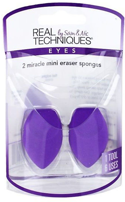 Real Techniques Набор из 2 корректирующих спонжей 2 Miracle Mini Eraser Sponges1517M Real Techniques Набор из 2 корректирующих спонжей 2 Miracle Mini Eraser Sponges1517M2 уникальных мини-спонжа для завершающих штрихов в идеальном макияже.Четкие границы между оттенками? Смешать! Осыпавшиеся тени, отпечатавшаяся тушь или вышедшая за границу подводка? Стереть! Слишком много румян, хайлайтера или тональной основы? Убрать излишки!Благодаря особому составу спонжи как бы впитывают в себя всё лишнее, оставляя при этом тональное покрытие безупречным, не создавая разводов или пробелов цвета, а их уникальная эргономичная форма позволяет корректировать любые несовершенства в макияже с максимальной точностью.Продукт создан без использования латекса.