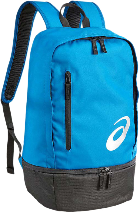 Рюкзак спортивный Asics Tr Core Backpack, цвет: голубой132077-0819 Рюкзак спортивный Asics Tr Core Backpack, цвет: голубой132077-0819Рюкзак Asics Tr Core Backpack отличается не только стильным и оригинальным дизайном, но и функциональностью. Он выполнен из высококачественного полиэстера, чем и объясняется его долговечность. Изделие имеет одно основное отделение, которое закрывается на застежку-молнию. Внутри находится накладной мягкий карман на резинке для ноутбука и небольшой сетчатый кармашек на резинке. Кроме объемного основного отдела снаружи на передней стенке имеется небольшой прорезной карман на застежке-молнии. Рюкзак оснащен удобными анатомическими лямками с перфорацией и дополнительными лямками для фиксации рук, регулируются по длине, и удобной текстильной ручкой. Лицевую часть рюкзака украшает логотип Asics.
