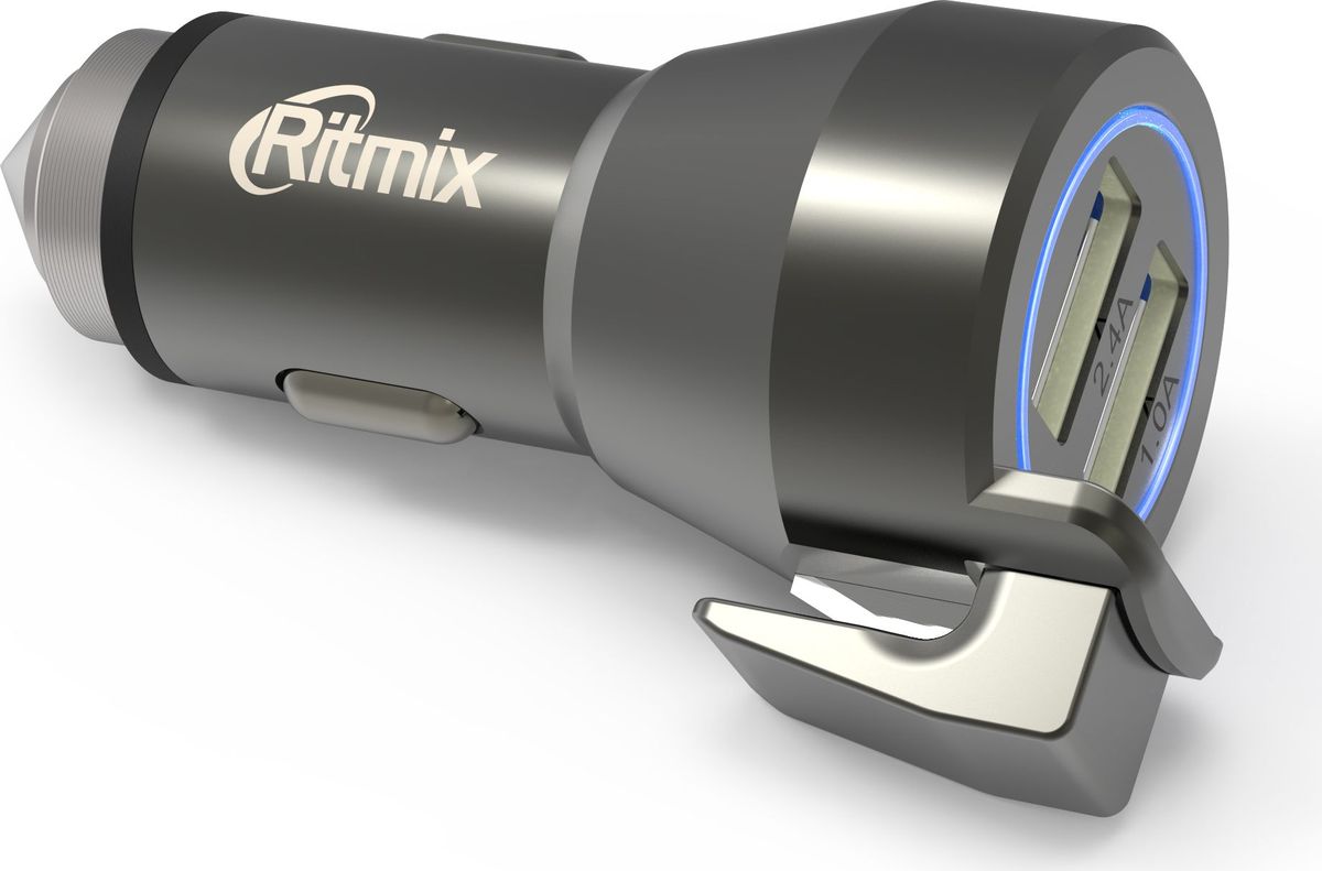 Ritmix RM-2429DC, Black автомобильное зарядное устройство