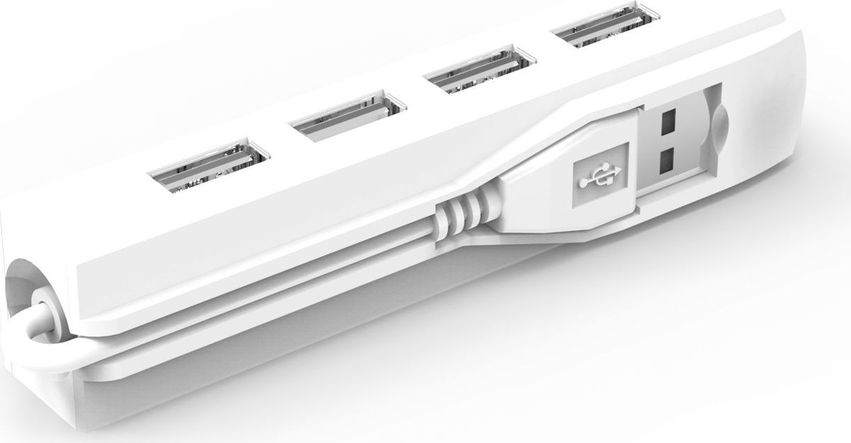 Ritmix CR-2406, White USB-концентратор15119261 Ritmix CR-2406, White USB-концентратор15119261Ritmix CR-2406 - четырёхпортовый USB-концентратор (USB-хаб). Предназначен для подключения клавиатуры, мыши, USB-флэшки, фотоаппарата, смартфона, планшета к компьютеру или ноутбуку. Это полезное устройство пригодится и дома, и в офисе, и в путешествиях, когда не хватает штатных портов компьютера или хочется иметь к ним удобный доступ. Устройство имеет интерфейс USB 2.0 Full High Speed, благодаря которому скорость передачи данных достигает до 480 Мбит/с (зависит от возможностей подключаемых устройств и свойств материнского USB порта). Не требует установки дополнительных драйверов.