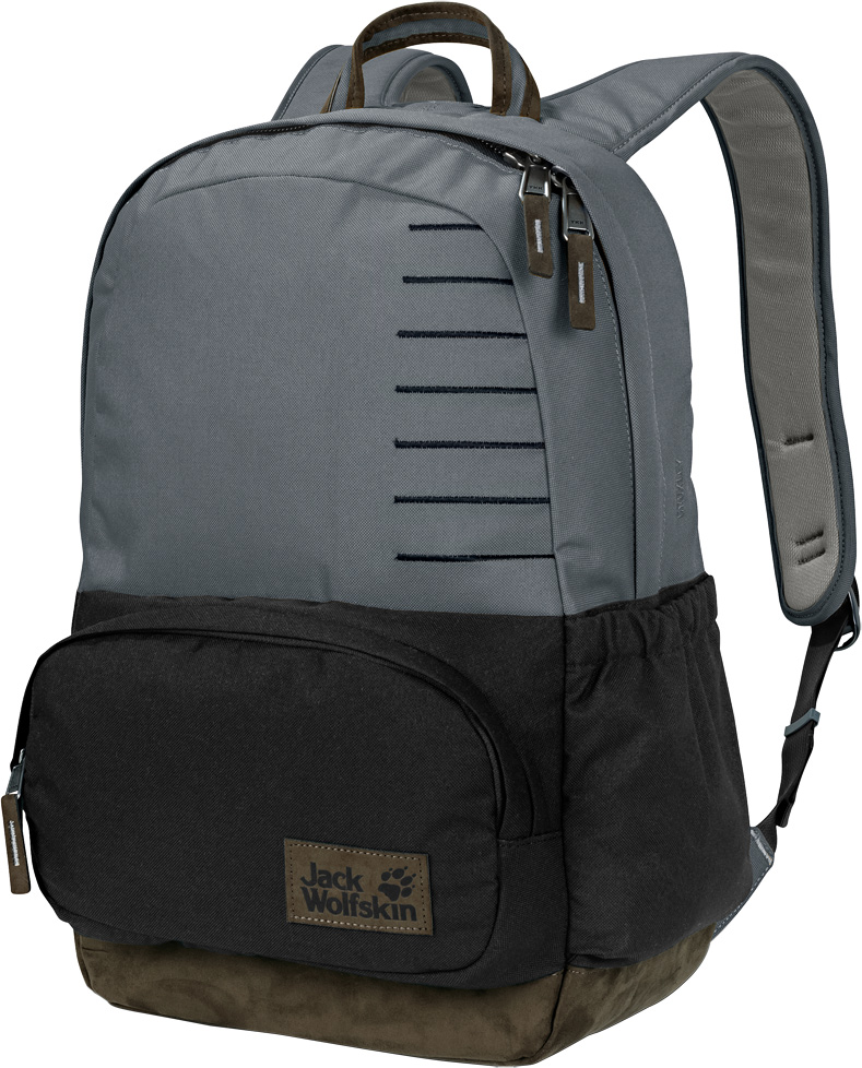 Рюкзак Jack Wolfskin Croxley, цвет: серый, черный, 22 л. 2004142-65062004142-6506 Рюкзак Jack Wolfskin Croxley, цвет: серый, черный, 22 л. 2004142-65062004142-6506Рюкзак Jack Wolfskin Croxley в классическом стиле подходит как для путешествий, так и для ежедневного использования. Фраза классический дизайн наиболее точно описывает стиль нашего городского рюкзака Croxley. В дополнение к вместительному основному отделению и боковому карману, в данной модели также имеется передний карман в классическом стиле. Рюкзак Jack Wolfskin Croxley сшит из износостойкой ткани из переработанных материалов и искусственной замши.