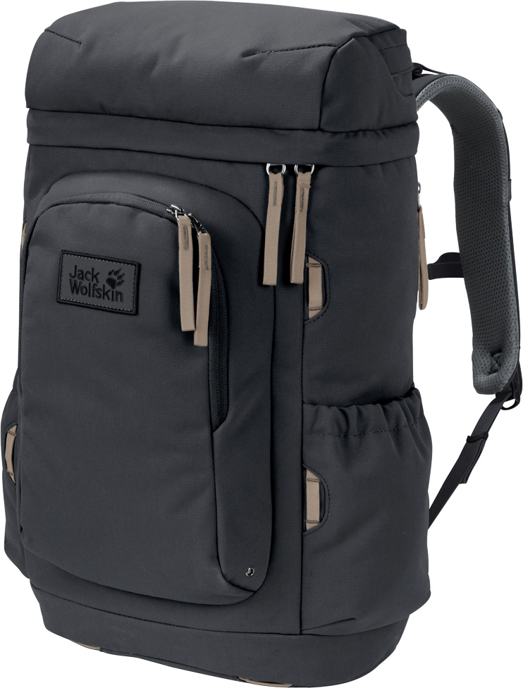 Рюкзак Jack Wolfskin Cannonball 30 Pack, цвет: темно-серый, 28 л. 2006171-63502006171-6350 Рюкзак Jack Wolfskin Cannonball 30 Pack, цвет: темно-серый, 28 л. 2006171-63502006171-6350Рюкзак Jack Wolfskin Cannonball 30 Pack - компактный рюкзак с отделением для планшета и ноутбука для кратковременных поездок и ежедневного использования. Рюкзак Cannonball 30 Pack поможет вам моментально собраться в путь. Прямоугольная форма делает этот рюкзак настолько устойчивым, что он будет стоять без вашей помощи, а система загрузки сверху и широкое отверстие позволят вам быстро упаковать вещи. Рюкзак достаточно вместителен для кратковременных поездок, а благодаря отделению для ноутбука, его также можно использовать для офиса и как городской рюкзак на каждый день.Дизайн простой и непритязательный - вполне соответствует стилю американских странствующих рабочих. Однако, основное отделение в сочетании с передним отделением и отделением в клапане, а также боковыми карманами, предоставят вам уйму возможностей взять с собой все необходимое для кочевой жизни. Вы можете упаковать свой ноутбук или планшет отдельно от других вещей и доставать его через застежку-молнию сбоку. Многочисленные петли-держатели и крепления снаружи рюкзака предоставляют огромный простор для импровизации в случае смены планов в последний момент.