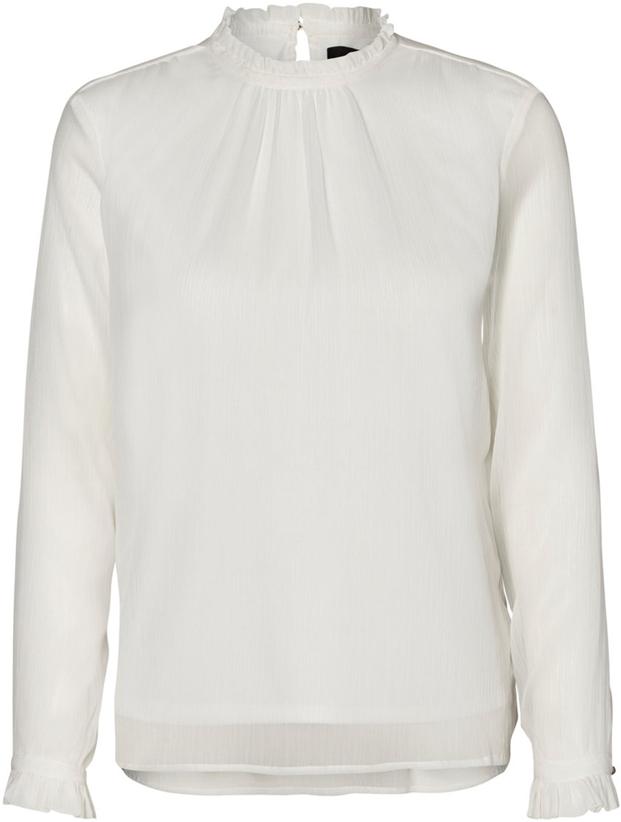 Блузка женская Vero Moda, цвет: белый. 10185949_Snow White. Размер S (42/44)10185949_Snow White Блузка женская Vero Moda, цвет: белый. 10185949_Snow White. Размер S (42/44)10185949_Snow WhiteБлузка женская Vero Moda с длинными рукавами и воротником стойкой сзади застегивается на пуговицу.