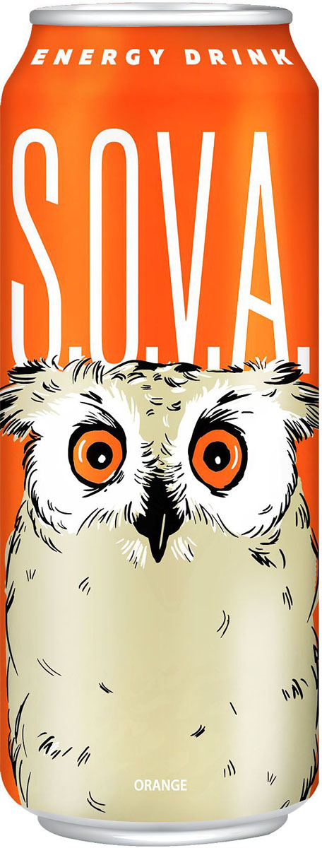 S.O.V.A Orange энергетический напиток 0,5 л4601373005201 S.O.V.A Orange энергетический напиток 0,5 л4601373005201Вкус освежающий апельсиновый.