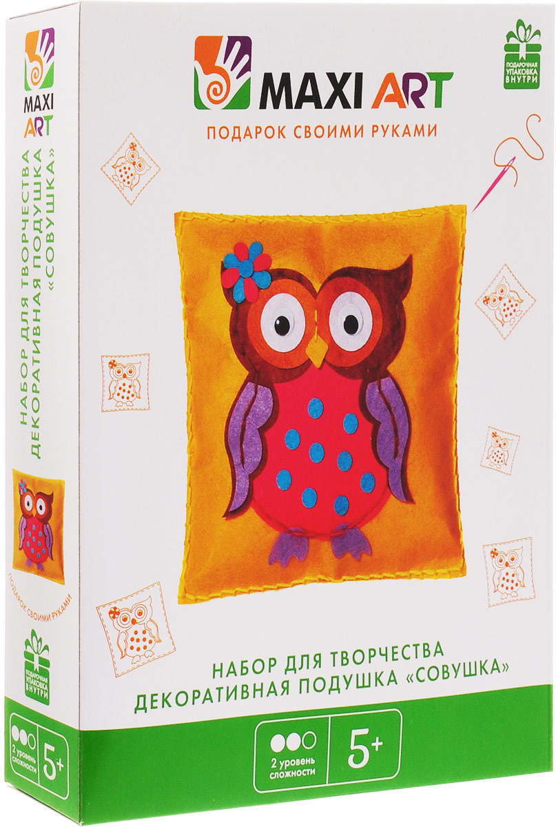 Maxi Art Набор для творчества Декоративная подушка Совушка