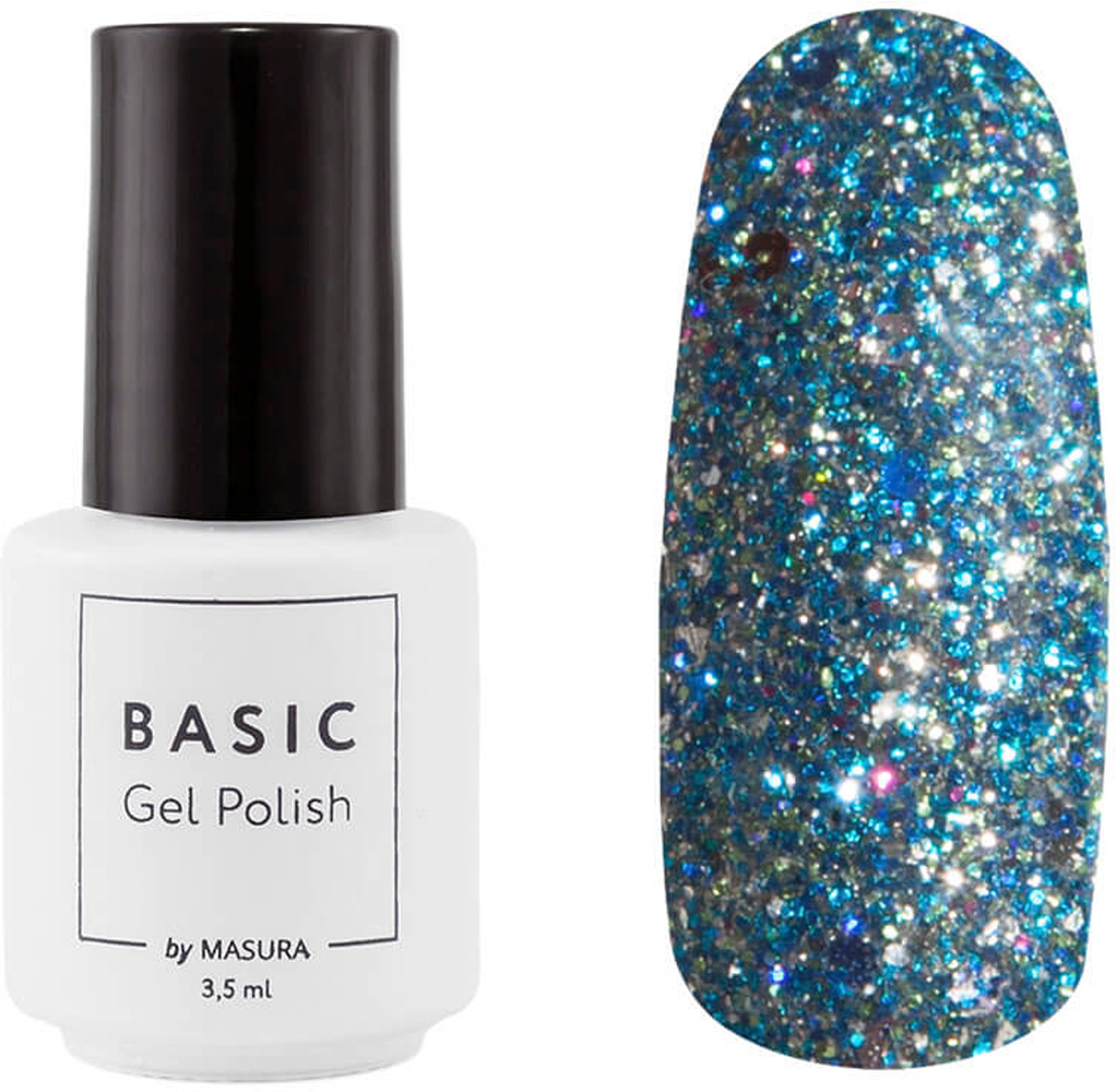 Masura Гель-лак Basic Рыбки Кои, 3,5 мл294-361 Masura Гель-лак Basic Рыбки Кои, 3,5 мл294-361Разноразмерные блестки серебристо-бирюзовых цветов с красными крупными частицами, плотный