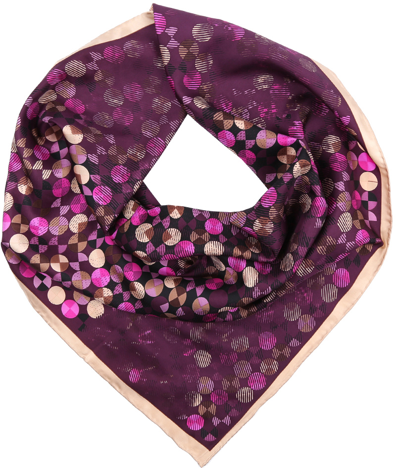 Платок женский Fabretti, цвет: фиолетовый. CX1718-07-8. Размер 90 х 90 см