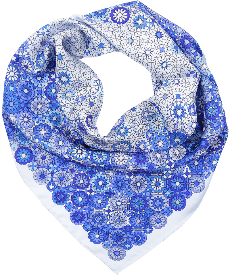 Платок женский Fabretti, цвет: синий. CX1718-08-8. Размер 90 х 90 см
