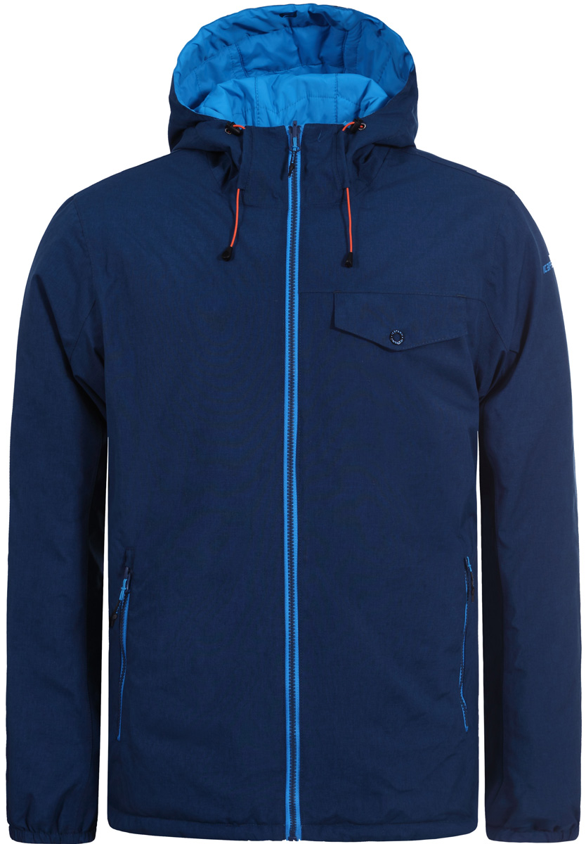 Куртка мужская Icepeak, цвет: синий. 856237805IV_365. Размер 52856237805IV_365 Куртка мужская Icepeak, цвет: синий. 856237805IV_365. Размер 52856237805IV_365Куртка мужская Icepeak выполнена из полиэстера. Модель с длинными рукавами и капюшоном застегивается на застежку-молнию.