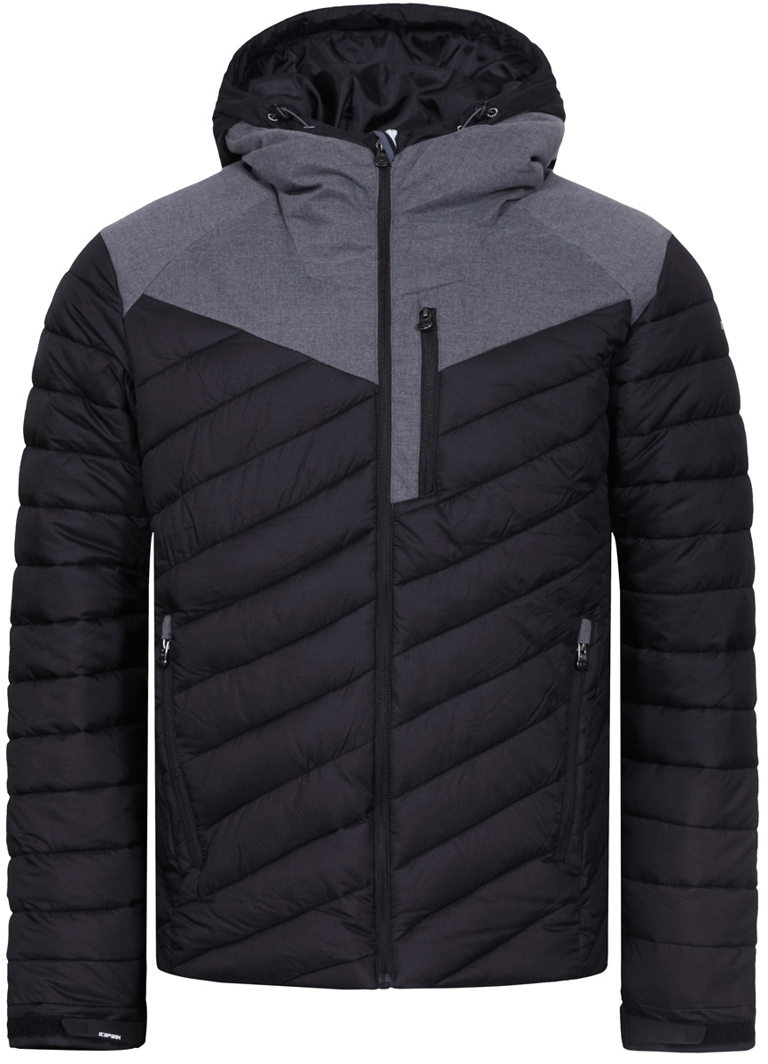 Куртка мужская Icepeak, цвет: черный. 856004650IV_990. Размер 54856004650IV_990 Куртка мужская Icepeak, цвет: черный. 856004650IV_990. Размер 54856004650IV_990Куртка мужская Icepeak выполнена из полиамида. Модель с длинными рукавами и капюшоном застегивается на застежку-молнию.