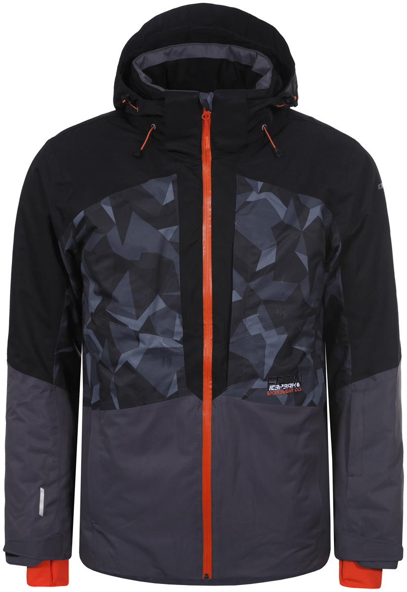 Куртка мужская Icepeak, цвет: черный. 856227659IV_926. Размер 46856227659IV_926 Куртка мужская Icepeak, цвет: черный. 856227659IV_926. Размер 46856227659IV_926Горнолыжная куртка от Icepeak выполнена из водонепроницаемого и ветрозащитного материала. Модель с длинными рукавами и съемным капюшоном застегивается на молнию. Рукава по низу дополнены хлястиками на липучках и внутренними трикотажными манжетами с отверстием для большого пальца. Куртка дополнена по бокам прорезными карманами, карманом на молнии на рукаве и внутренним сетчатым кармашком.