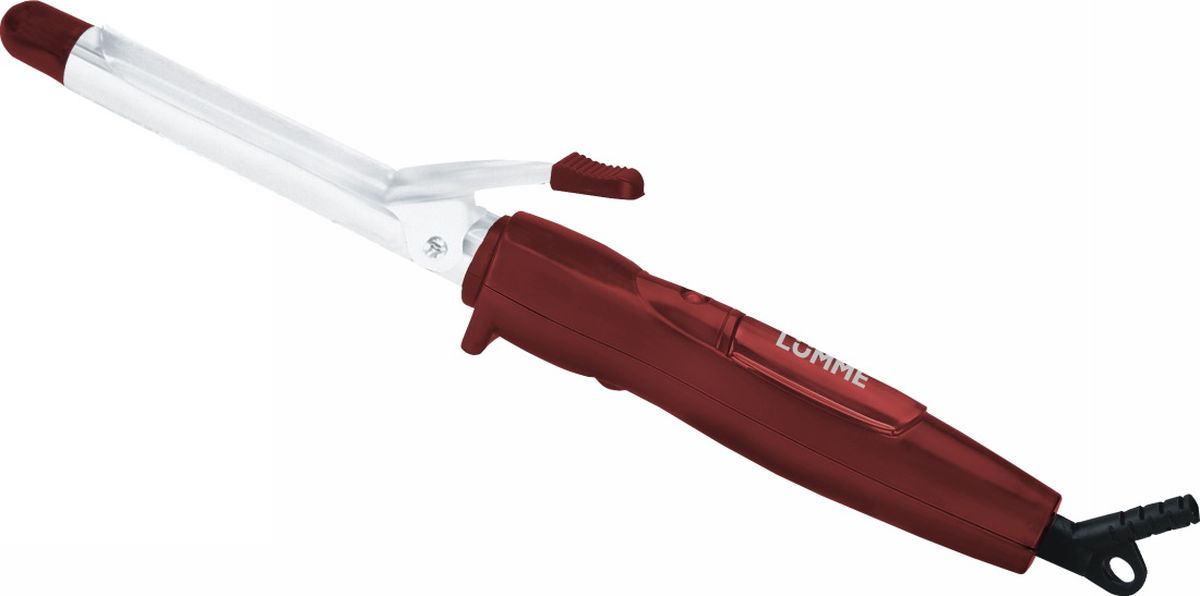 Lumme LU-1004, Burgundy Garnet щипцы для завивки волосLU-1004 гранат Lumme LU-1004, Burgundy Garnet щипцы для завивки волосLU-1004 гранат25W, d=1.9см, керамическое покрытие нагревательного элемента, быстрый нагрев, световой индикатор, переключатель Вкл/Выкл, петелька для подвешивания, ненагреваемый наконечник, устойчивая подставка