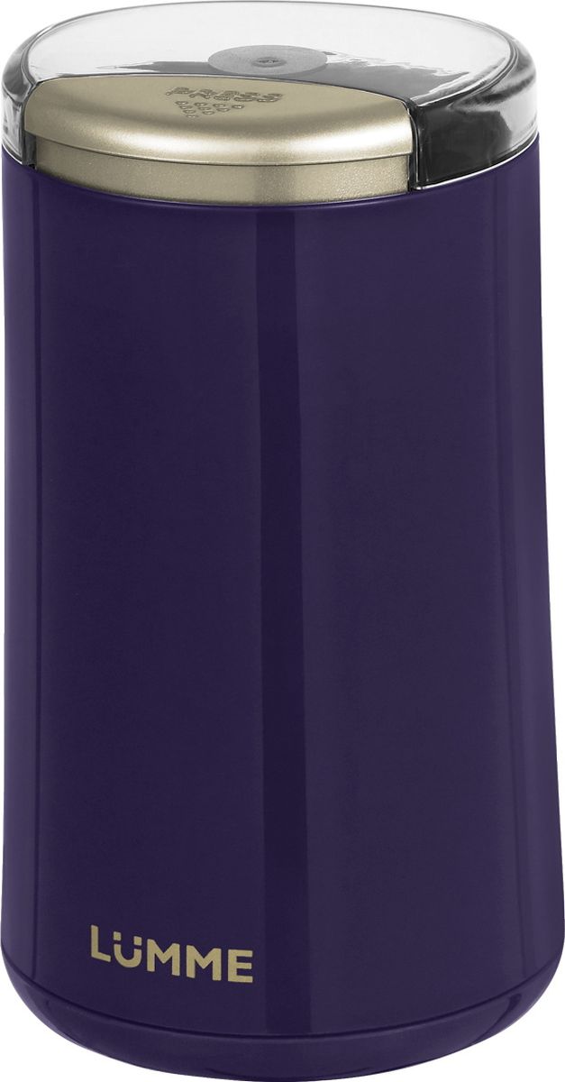 Lumme LU-2603, Blue Sapphire кофемолкаLU-2603 сапфир Lumme LU-2603, Blue Sapphire кофемолкаLU-2603 сапфирЛегкая и удобная кофемолка Lumme LU-2603 в эргономичном корпусе с безопасной кнопкой управления обеспечивает идеальный помол кофейных зерен при помощи ножа, изготовленного из высококачественной пищевой нержавеющей стали.Импульсный режим работы прибора позволяет тщательно измельчить даже особо твердые кофейные зерна любой степени прожарки или сушки и получить оптимальный помол для наилучшего вкуса и аромата напитка.Система защиты гарантирует полную безопасность, блокируя работу кофемолки при незакрытой крышке.Кофемолка легко впишется в дизайн любой кухни, не занимая много места, но при этом оставаясь всегда под рукой.