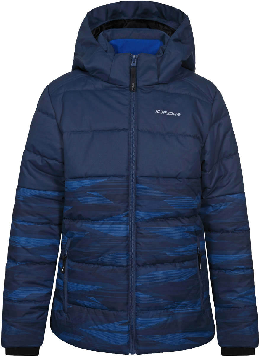Куртка для мальчика Icepeak, цвет: синий. 850013672IV_365. Размер 140850013672IV_365 Куртка для мальчика Icepeak, цвет: синий. 850013672IV_365. Размер 140850013672IV_365Куртка для мальчика Icepeak выполнена из полиэстера. Модель с длинными рукавами и капюшоном застегивается на застежку-молнию.