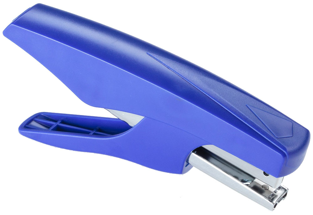 Office Force Stationery Степлер Plier цвет синий №1030101 Office Force Stationery Степлер Plier цвет синий №1030101Невероятно удобный степлер-плаер Office Force с эргономичным корпусом и надежным механизмом. Глубина закладывания бумаги: до 40 мм.Толщина пробивания: до 10 листов бумаги плотностью 80 г/м.Тип и размер применяемых скоб: №10.Вместимость контейнера: до 100 скоб.Режим сшивания листов: закрытый. Материал: пластик, металл.Размер: 153 мм х 63 мм х 25 мм.Позволяет скреплять документы на весу. Незаменим при работе на складах и прочих местах, где часто приходится скреплять документы на ходу.
