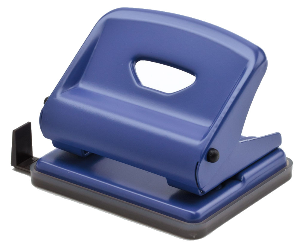 Office Force Stationery Дырокол Medium 25 листов 2 отверстия цвет синий35016 Office Force Stationery Дырокол Medium 25 листов 2 отверстия цвет синий35016Дырокол Office Force серии Medium с эргономичным упором оснащен форматной линейкой A4, A5, A6, 888. Корпус выполнен из металла. Толщина пробивания - до 25 листов, 80г/м2. Пробивает 2 отверстия, диаметром 6 мм. Расстояние между отверстиями 80 мм. Наличие специальных фиксаторов обеспечивает возможность хранения дырокола в сложенном виде. Нескользящая прорезиненная подошва, контейнер для сбора конфетти.