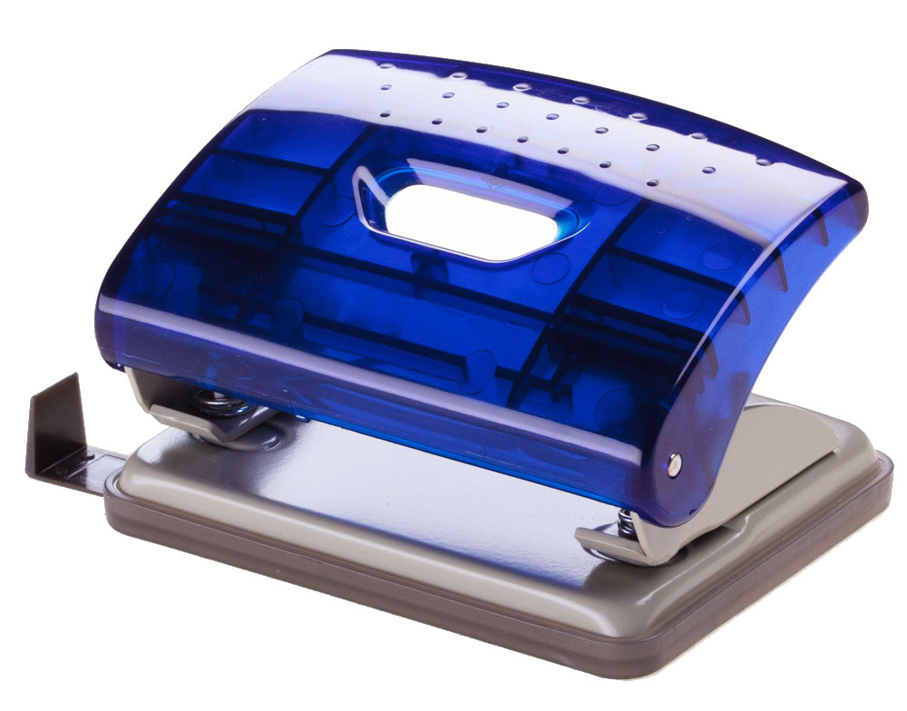 Office Force Stationery Дырокол Transparent 16 листов 2 отверстия цвет синий35022 Office Force Stationery Дырокол Transparent 16 листов 2 отверстия цвет синий35022Дырокол Office Force серии Transparent. Прозрачный корпус выполнен из прочного пластика с металлической основой. Оснащен форматной линейкой A4, A5, A6, 888. Толщина пробивания - до 16 листов, 80г/м2. Пробивает 2 отверстия, диаметром 6 мм. Расстояние между отверстиями 80 мм. Наличие специальных фиксаторов обеспечивает возможность хранения дырокола в сложенном виде. Нескользящая прорезиненная подошва, контейнер для сбора конфетти.
