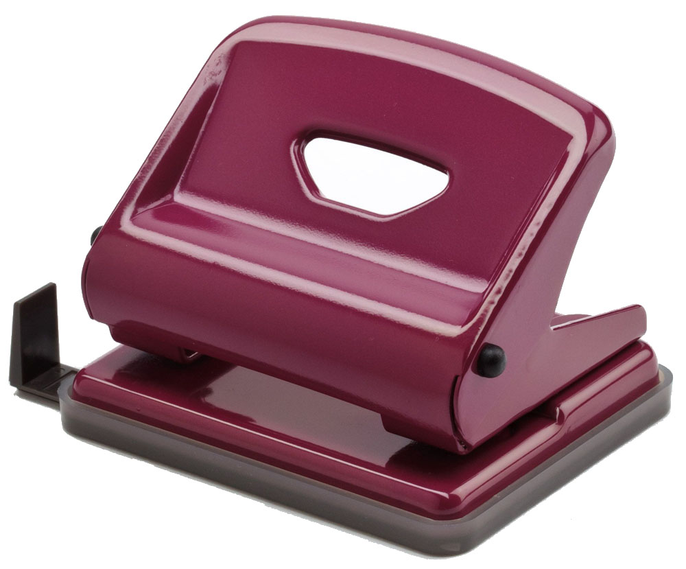Office Force Stationery Дырокол Medium 25 листов 2 отверстия цвет пурпурный35216 Office Force Stationery Дырокол Medium 25 листов 2 отверстия цвет пурпурный35216Дырокол Office Force серии Medium с эргономичным упором оснащен форматной линейкой A4, A5, A6, 888. Корпус выполнен из металла. Толщина пробивания - до 25 листов, 80г/м2. Пробивает 2 отверстия, диаметром 6 мм. Расстояние между отверстиями 80 мм. Наличие специальных фиксаторов обеспечивает возможность хранения дырокола в сложенном виде. Нескользящая прорезиненная подошва, контейнер для сбора конфетти.