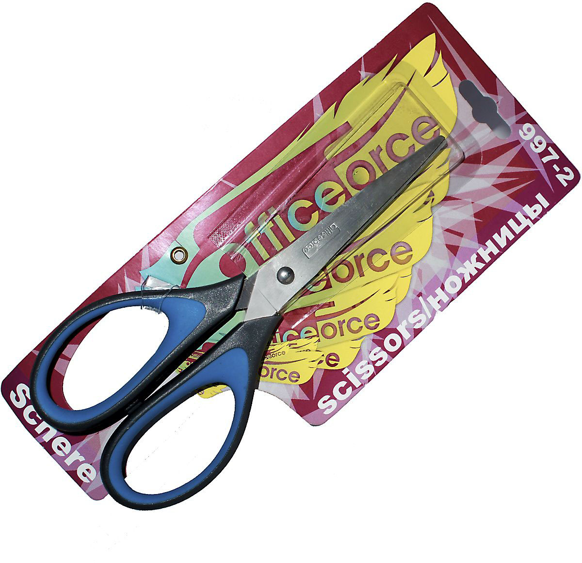 Office Force Stationery Ножницы эргономичные цвет серый синий 19 см 997-299702 Office Force Stationery Ножницы эргономичные цвет серый синий 19 см 997-299702Ножницы Office Force Stationery с эргономичными пластиковыми ручками изготовлены из высококачественной нержавеющей стали. Длина ножниц: 19 см.Обеспечивают удобство и высокое качество резки. В ручках использованы вставки Антишок для большего удобства в работе.