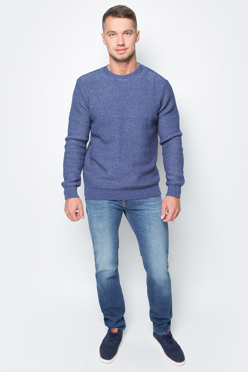 Джемпер мужской Baon, цвет: синий. B637513_Deep Navy Melange. Размер XXL (54)B637513_Deep Navy Melange Джемпер мужской Baon, цвет: синий. B637513_Deep Navy Melange. Размер XXL (54)B637513_Deep Navy MelangeДжемпер от Baon меланжевого оттенка денима будет превосходно смотреться с брюками любого цвета за счет своей нейтральности. Изделие связано изнаночной гладью. Нижняя часть джемпера декорирована фирменным пластиковым логотипом.