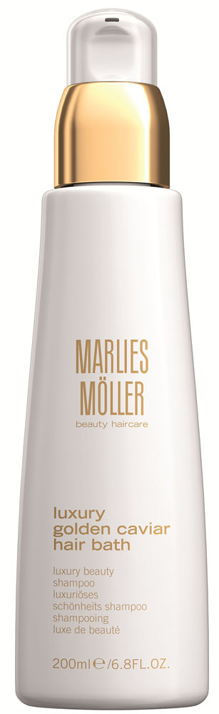 Marlies Moller Luxury Golden Caviar Шампунь для волос Жидкое золото, 200 мл21341MM Marlies Moller Luxury Golden Caviar Шампунь для волос Жидкое золото, 200 мл21341MMШампунь Жидкое Золото с ценным экстрактом черной икры превратит процесс мытья головы в изысканный ритуал. Глубоко питая волосы, преображает их на глазах. Шампунь придает идеальную гладкость и возвращает здоровый, ухоженный вид. Ваши волосы будто окутывает ослепительный блеск и сияние. Мягко очищает, деликатно ухаживая за волосами и кожей головы.