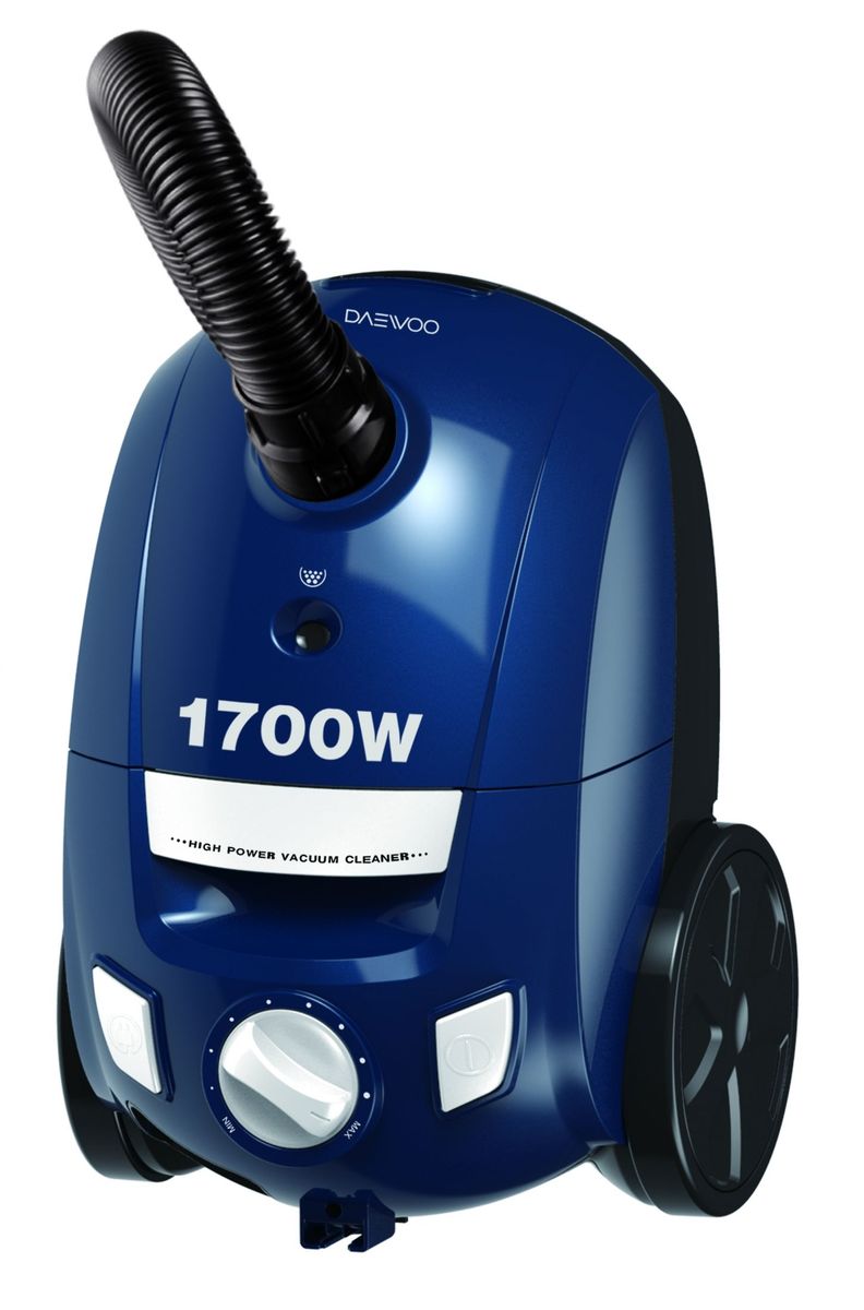 Daewoo RGJ-210S, Blue пылесосRGJ-210S Daewoo RGJ-210S, Blue пылесосRGJ-210SМешковый пылесос Daewoo RGJ-210S с потребляемой мощностью 1700 Вт и мощностью всасывания 230 Вт оснащен HEPA-фильтром, который рассчитан на фильтрацию даже самых небольших частиц, он защитит от пыли и обеспечит чистоту вашего дома. На корпусе расположена кнопка включения и кнопка для автоматического сматывания шнура питания. Мощность можно регулировать при помощи поворотного переключателя.