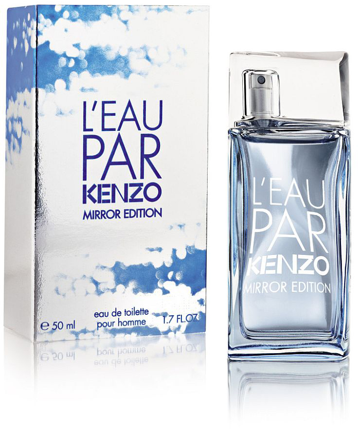 Kenzo Leau Par Mirror Edition man туалетная вода, 50 мл978932 Kenzo Leau Par Mirror Edition man туалетная вода, 50 мл978932Это композиция, которая является символом очарования и чувственности. Стильный парфюмерный букет L`eau Par Mirror готов наделить мужчину удивительной аурой магнетизма и естественности. Флакон парфюма уже стал узнаваемым. Речь идет о бутылочке с искривленными гранями, которая вмещает в себя душистый коктейль из пикантных трав, пряностей, водной свежести и чувственных мускусных аккордов. Морской бриз готов освежить вас принести за собой интенсивные растительные и фруктовые оттенки, демонстрирующие весь шарм, утонченность и оптимистичность мужской натуры. Пикантная парфюмерная композиция от Кензо – это жизнерадостная вариация на тему оригинального аромата. Начальные нотки нового парфюма сочетают в себе силу базилика, опьяняющие мотивы водки и сочность грейпфрута. Сердечная часть аромата, благодаря таланту парфюмерного мастера Антуана Ли, обзавелась сочетаниями пикантной морской воды, шалфея и ненавязчивого можжевельника. В конечной части парфюма прослеживается сексапильность и сила свежести чувственного мускуса и гармоничного ветивера.