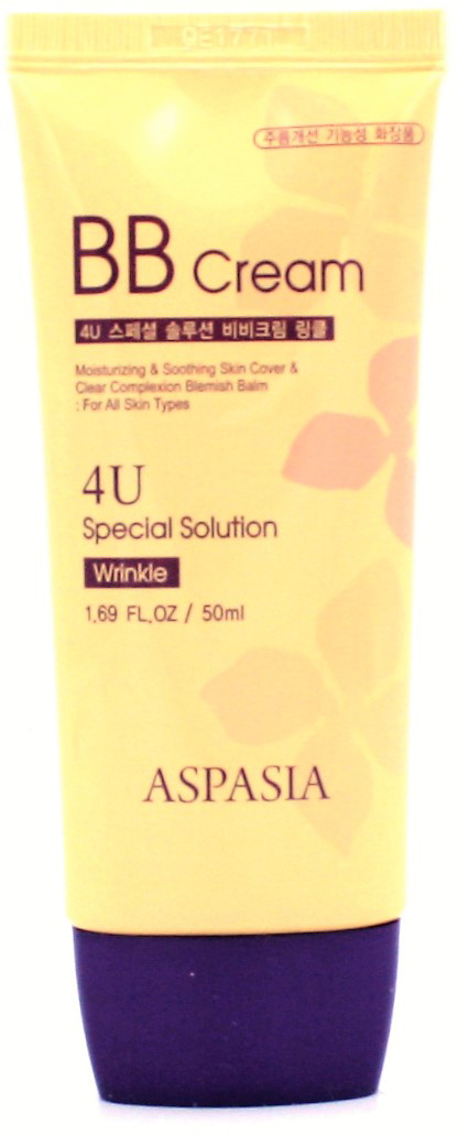 Aspasia 4U ББ-крем с антиэйдж эффектом, 50 мл284279 Aspasia 4U ББ-крем с антиэйдж эффектом, 50 мл284279Прекрасно ложится даже на не подготовленную при помощи базв кожу, благодаря высокой степени крывистости создает идеально ровный тон, маскирует мелкие недостатки кожи. Содержит аденозин, оказывающий омолаживающее действие.